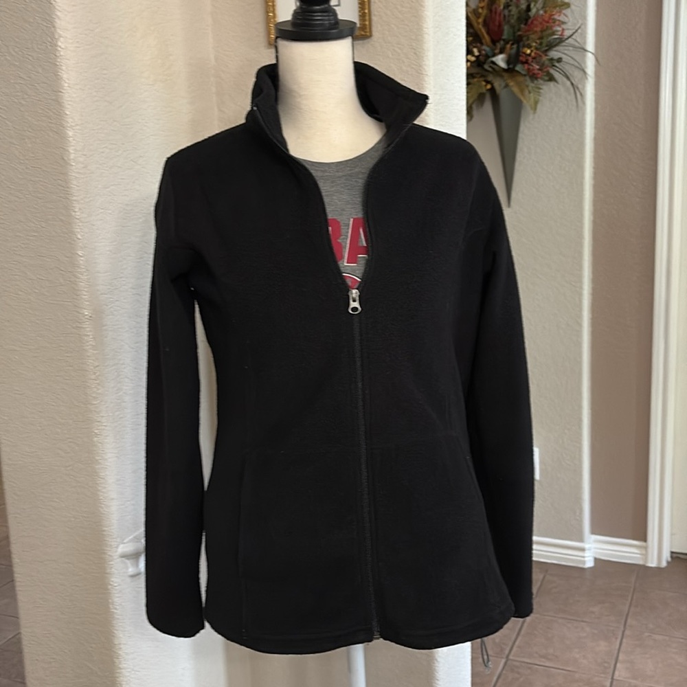 Bass Pro Shop black fleece full zip up jacket Size M
